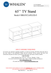 Whalen Ligero BBAVCL65LED-5 Manual