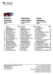Baumer PA200.005AX01 Operating Instructions Manual
