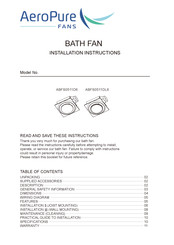 AeroPure ABFS0511D6 Installation Instructions Manual