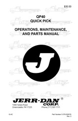 Jerr-Dan QP40 Operation, Maintenance And Parts Manual