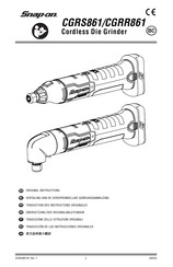 Snap-On CGRR861 Original Instructions Manual