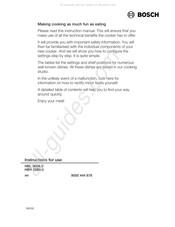 Bosch HBL36B6.0 Instructions For Use Manual