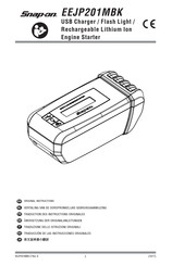 Snap-On EEJP201MBK Original Instructions Manual