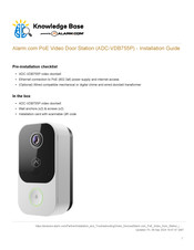 Alarm.Com ADC-VDB755P Installation Manual