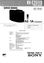 Sony TRINITRON KV-E2911D Service Manual