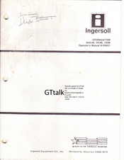 Ingersoll AHC48 Operator's Manual