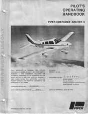 Piper Cherokee Archer II Pilot Operating Handbook