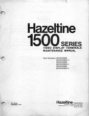 hazeltine 4DTD155207-1 Maintenance Manual