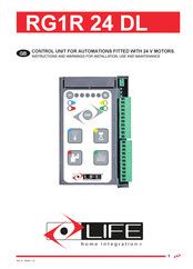 LIFE home integration ACER RG1R 24 DL Installation, Use And Maintenance Instructions