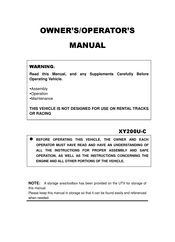 Xingyun XY200U-C Owner's/Operator's Manual