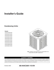 Trane A4AC3048B1000A Installer's Manual
