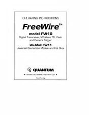 Quantum FreeWire FW10 Operating Instructions Manual