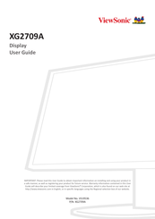 ViewSonic XG2709A User Manual