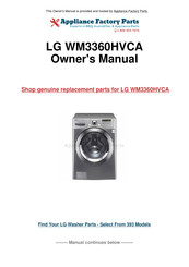LG SteamWasher WM3360HVCA Service Manual