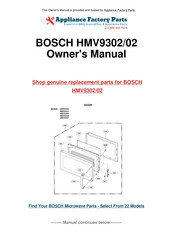 Bosch HMV9302/02 Service Manual