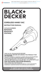 Black & Decker BDH2010LP Instruction Manual