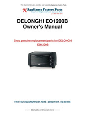 DeLonghi EO1200B Owner's Manual