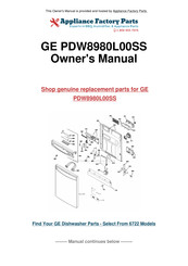 GE Profile PDW8980L00SS Operating Instructions Manual