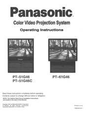 Panasonic PT-51G46 Operating Instructions Manual