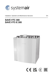 Systema SAVE VTC 300 Installation,Operation And Maintenance Instruction
