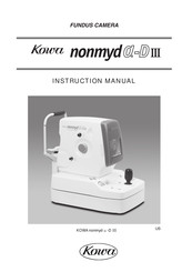 Kowa nonmyd alpha-DIII Instruction Manual