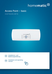 Homematic IP HmIP-WLAN-HAP-B Installation And Operating Manual