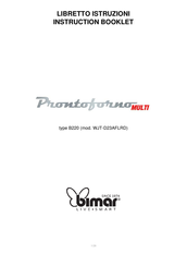 Bimar Prontoforno MULTI WJT-D23AFLRD Instruction Booklet