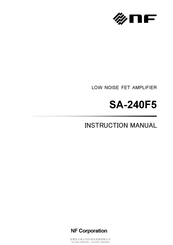 NF SA-240F5 Instruction Manual