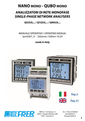 FRER QUBO MONO Q96S3L Series Operating Manual