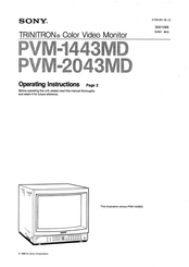 Sony TRINITRON PVM-2043MD Operating Instructions Manual