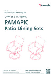 PAMAPIC Patio Dining Sets Owner's Manual