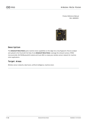 Arduino Nicla Vision Product Reference Manual