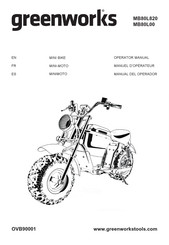 GreenWorks MB80L820 Operator's Manual