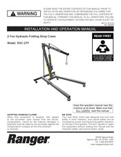 Ranger RSC-2TF Installation And Operation Manual