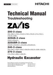 Hitachi ZAXIS 250LCK-3 Technical Manual