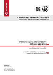 Kratki PATIO/HORIZ/G30/37MBAR/S/KPL Installation And Operating Instructions Manual
