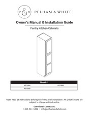 PELHAM & WHITE KP1890 Owner's Manual & Installation Manual