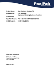 PoolPak NC-B-1V-CUCSM-V Manual