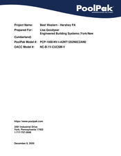 PoolPak NC-B-1V-CUCSM-V Manual