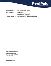 PoolPak PCP-4500-NB-X-P3EB4652G2C5AN4 Manual