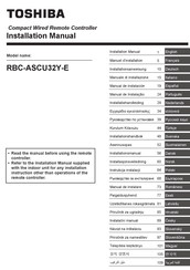 Toshiba RBC-ASCU32Y-E Installation Manual
