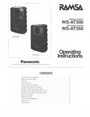 Ramsa WS-AT300 Operating Instructions Manual