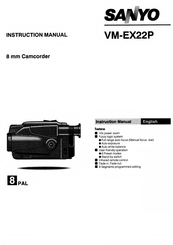 Sanyo 8 PAL VM-EX22P Instruction Manual