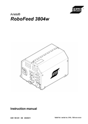ESAB Aristo RoboFeed 3804w Instruction Manual