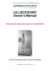 LG LSC27910ST Service Manual