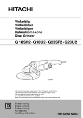 Hitachi Koki G23U2 Handling Instructions Manual