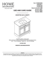 Home Decorators Collection Doveton 36W Use And Care Manual
