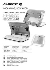 Carbest Skylight 31851 Installation Instructions Manual