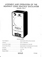 Heathkit CO-1 Assembly And Operation Manual