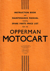 Opperman Motocart Instruction Book
